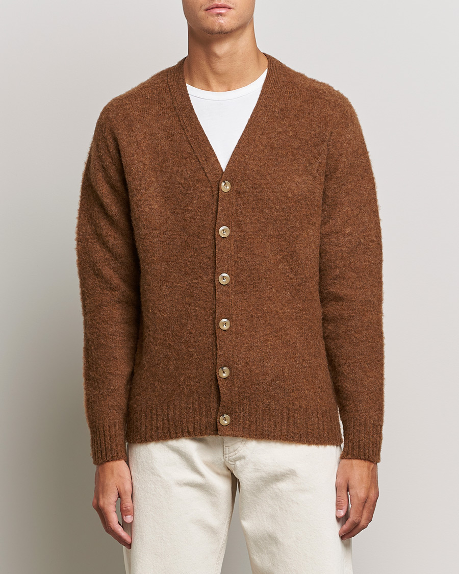 Men | Sweaters & Knitwear | Howlin' | Brushed Wool Cardigan Nuts