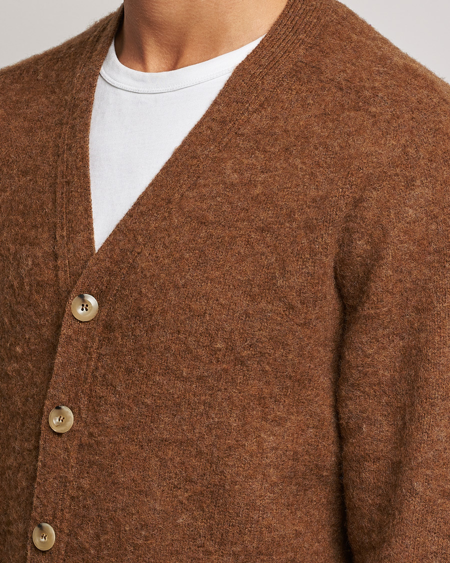 Men | Sweaters & Knitwear | Howlin' | Brushed Wool Cardigan Nuts