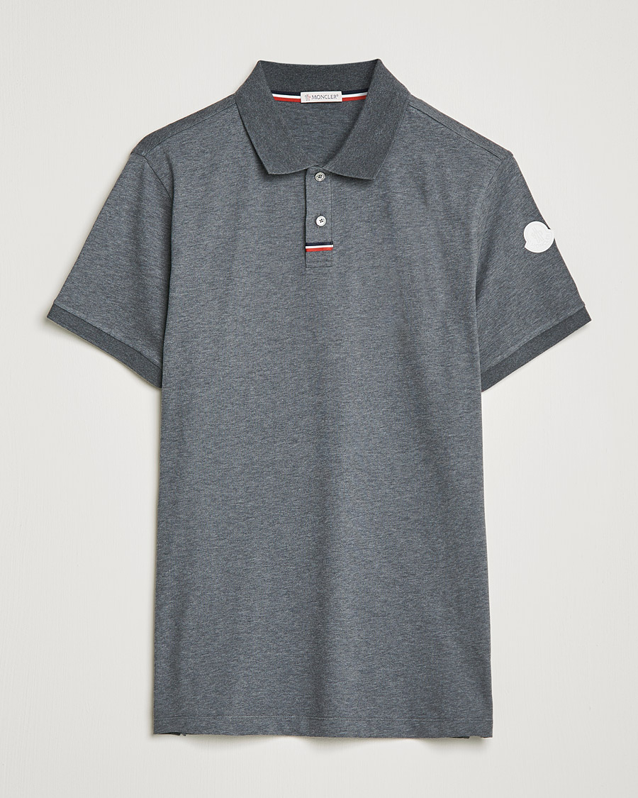 Men | Polo Shirts | Moncler | Tricolore Rib Polo Black