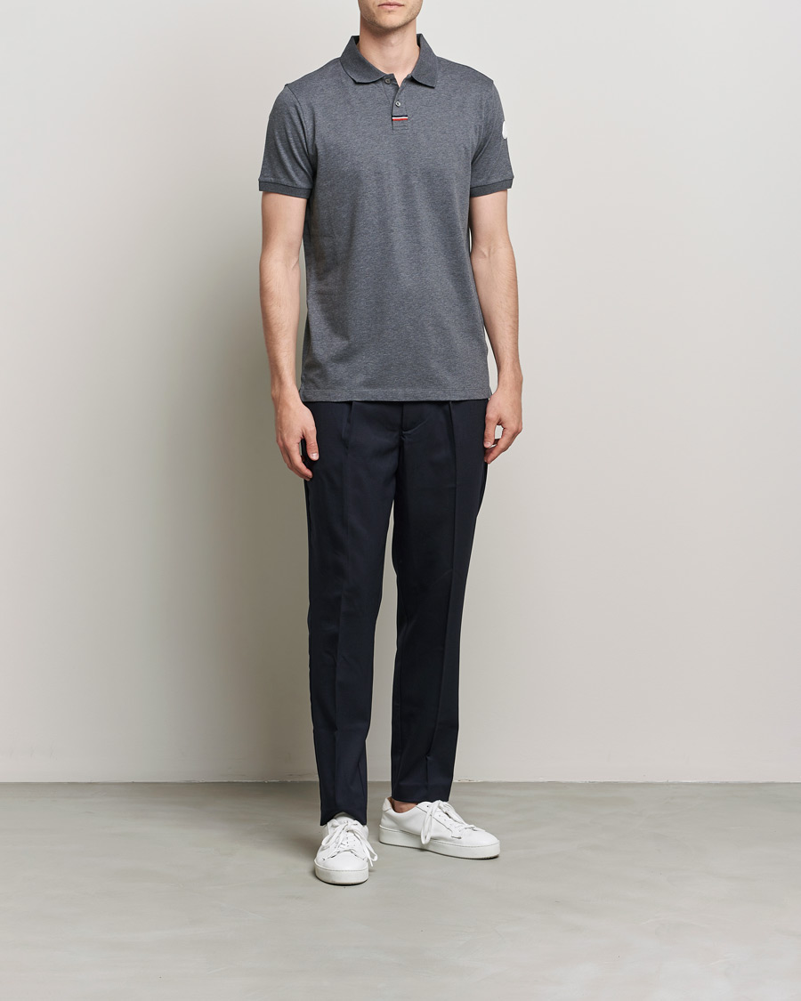 Men | Polo Shirts | Moncler | Tricolore Rib Polo Black