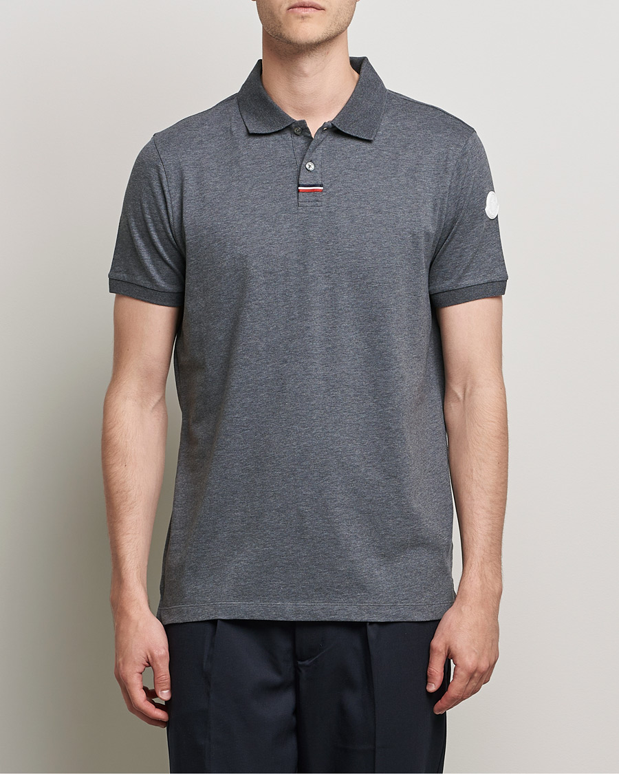 Men | Polo Shirts | Moncler | Tricolore Rib Polo Black