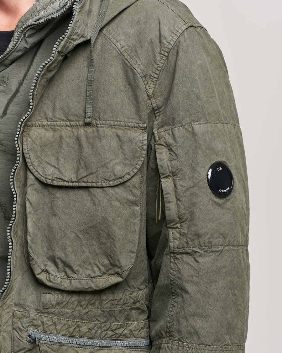 Men | Coats & Jackets | C.P. Company | Ba-Tic Wax Resistance Two in One Jacket Dark Green