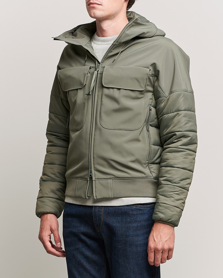 Men | Coats & Jackets | C.P. Company | CP Shell - R Mixed Goggle Jacket Green