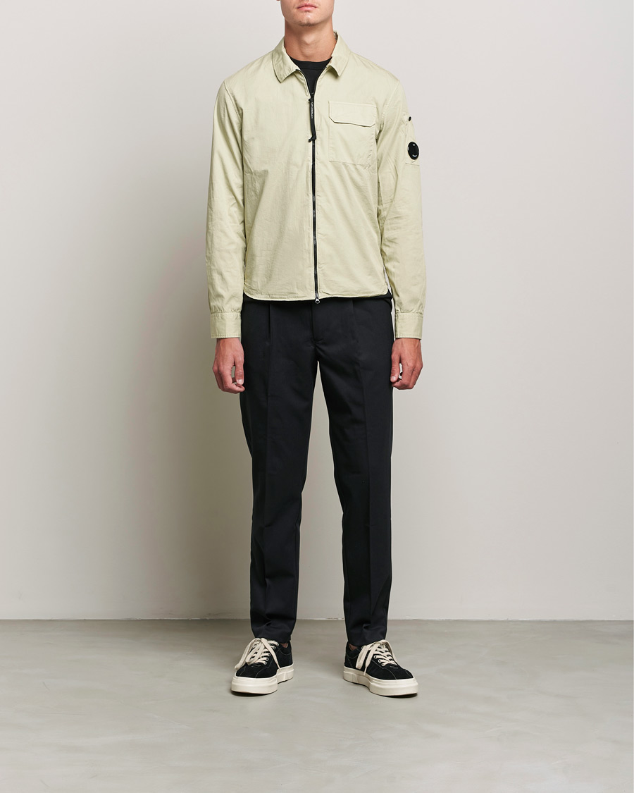 Men | Shirts | C.P. Company | Garment Dyed Gabardine Overshirt Khaki