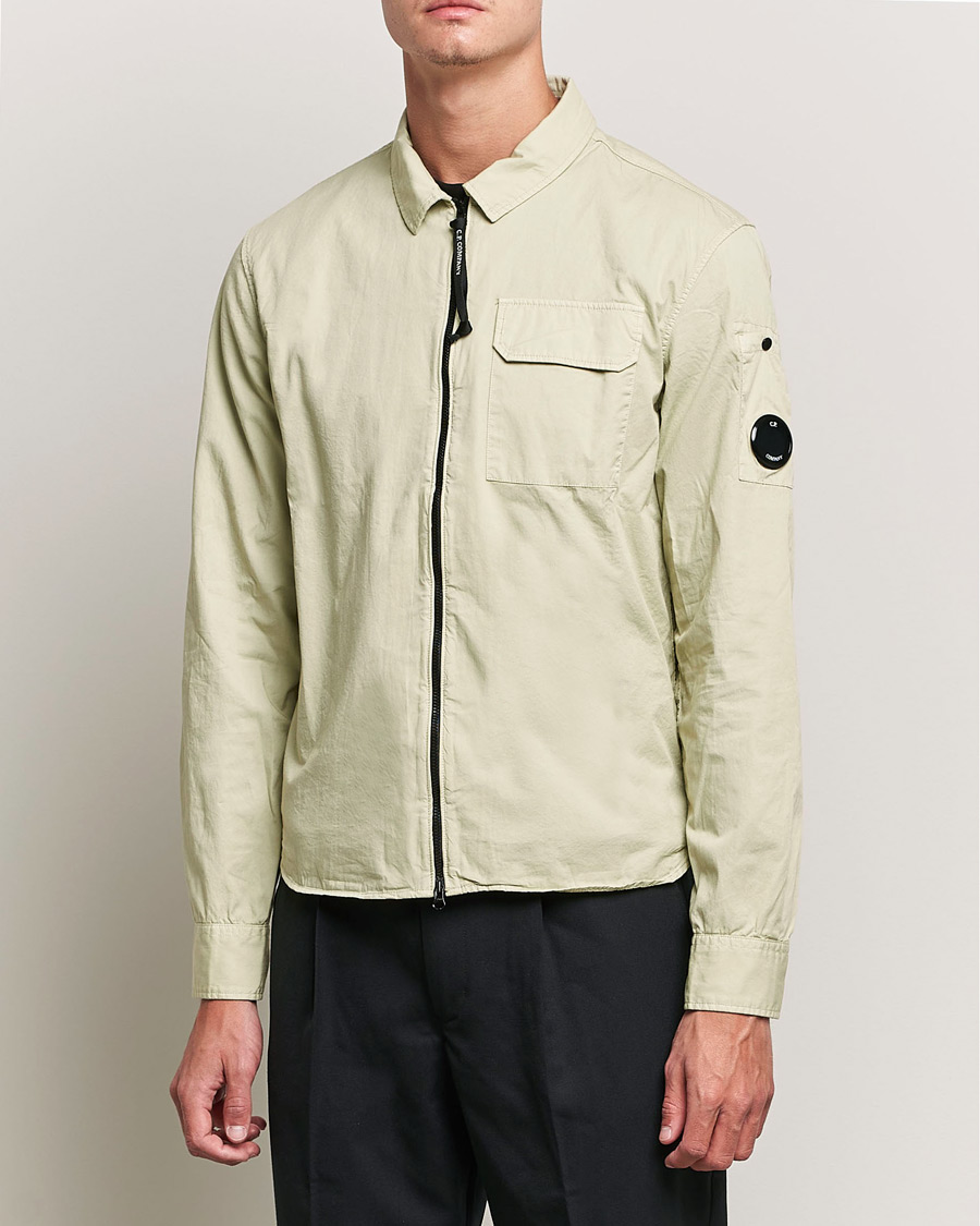 Men | Shirts | C.P. Company | Garment Dyed Gabardine Overshirt Khaki