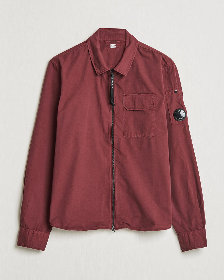 Men | Shirts | C.P. Company | Garment Dyed Gabardine Overshirt WIne