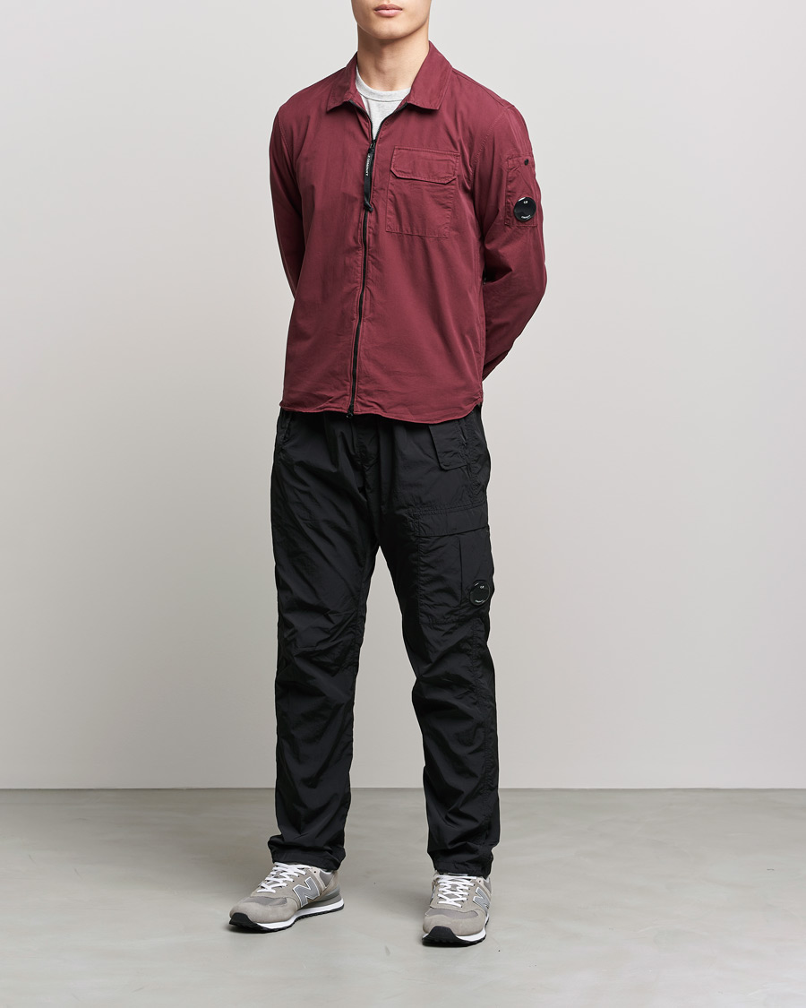Men | Shirts | C.P. Company | Garment Dyed Gabardine Overshirt WIne