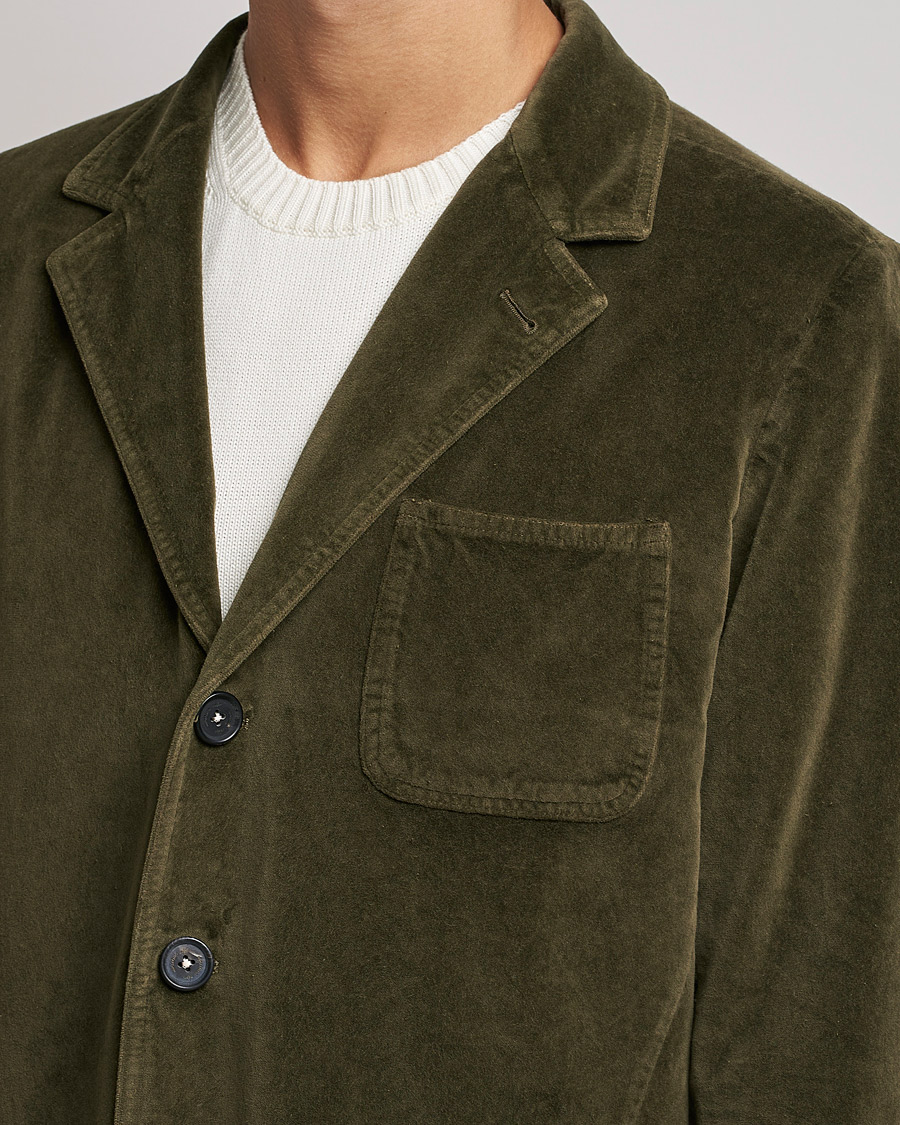 Men | Blazers | Massimo Alba | Baglietto Velvet Jacket Military