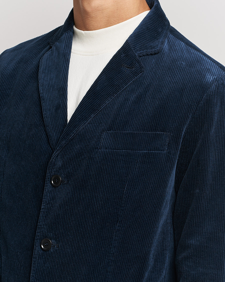 Men | Blazers | Aspesi | Corduroy Blazer Navy