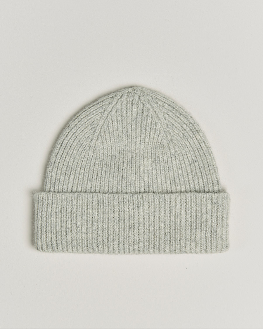 Men | Beanies | Le Bonnet | Lambswool/Caregora Beanie Silver