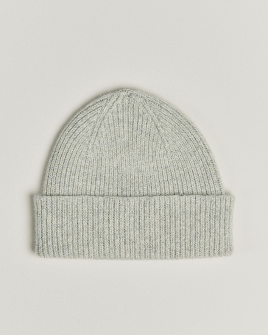 Men | Beanies | Le Bonnet | Lambswool/Caregora Beanie Silver