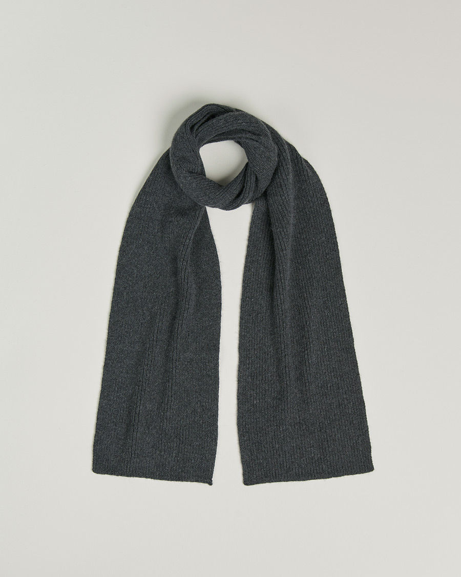 Men | Scarves | Le Bonnet | Lambswool/Caregora Scarf Graphite