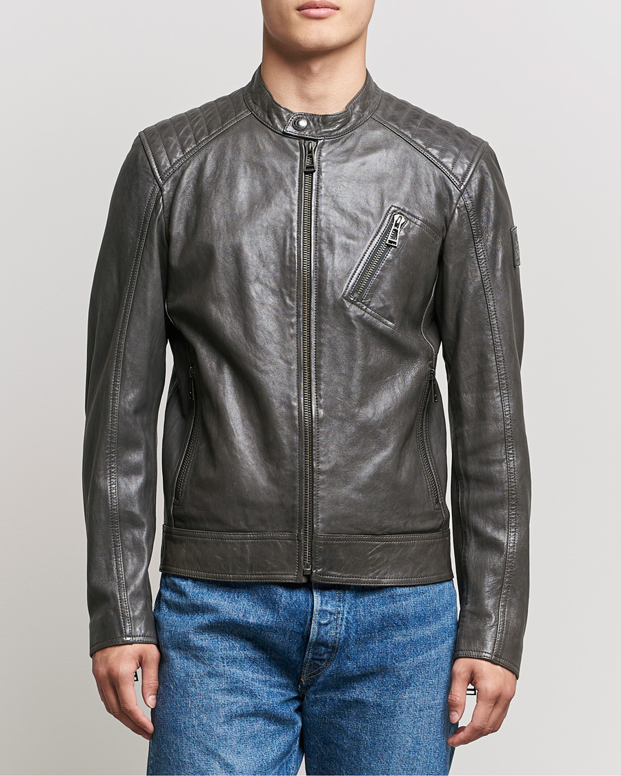Men | Coats & Jackets | Belstaff | V Racer 2.0 Leather Jacket Dark Grey