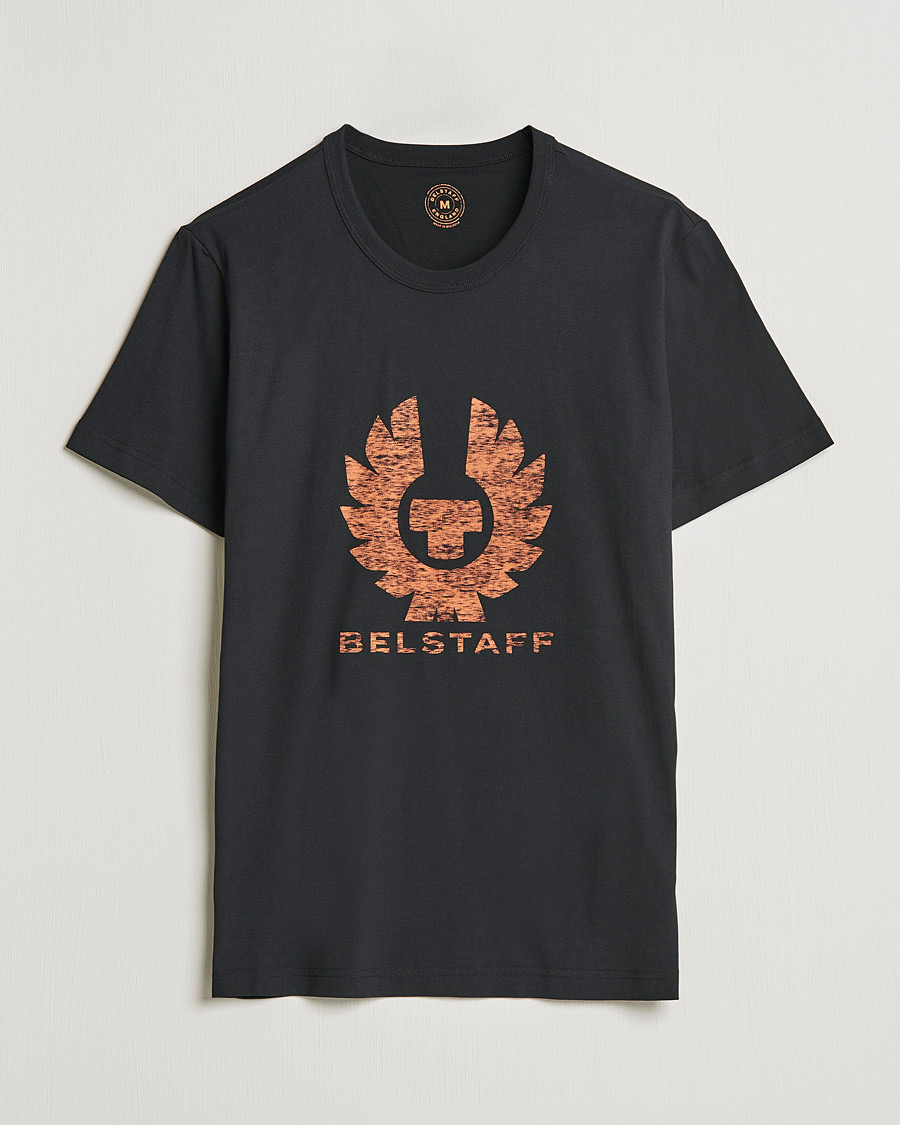Men | T-Shirts | Belstaff | Coteland Logo Crew Neck Tee Black/Orange