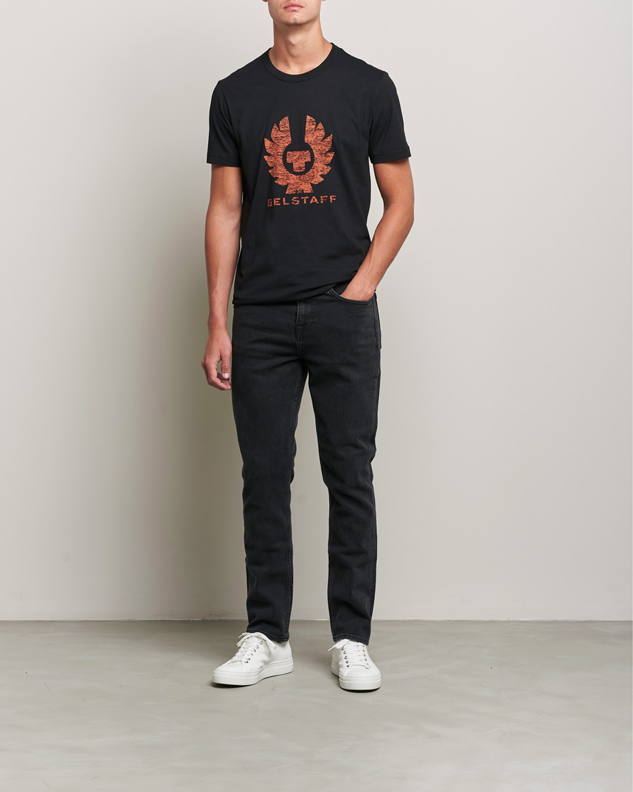 Men | T-Shirts | Belstaff | Coteland Logo Crew Neck Tee Black/Orange