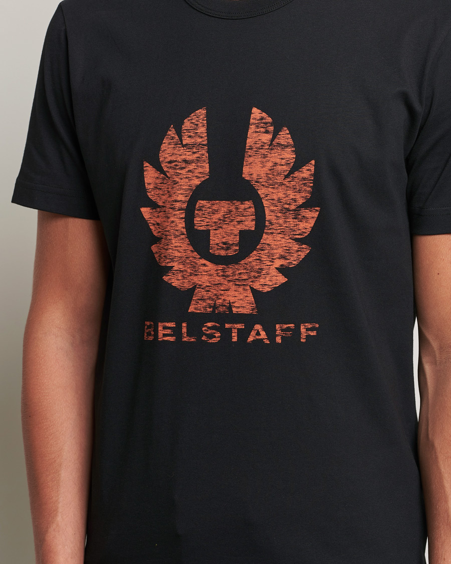 Men | T-Shirts | Belstaff | Coteland Logo Crew Neck Tee Black/Orange