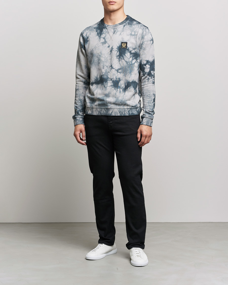Men | Sweaters & Knitwear | Belstaff | Surface Batik Sweatshirt Granite Grey