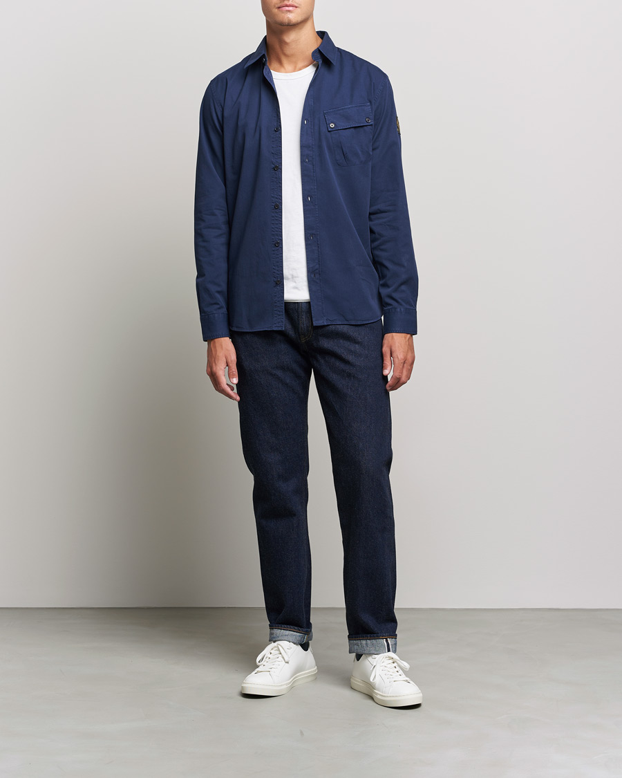 Men | Shirts | Belstaff | Pitch Cotton Pocket Shirt Deep Navy