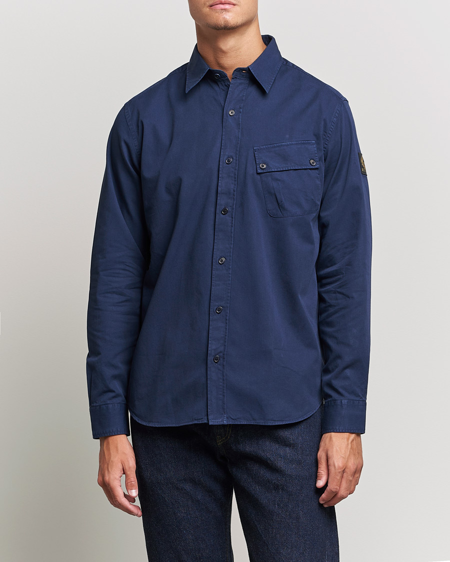 Men | Shirts | Belstaff | Pitch Cotton Pocket Shirt Deep Navy