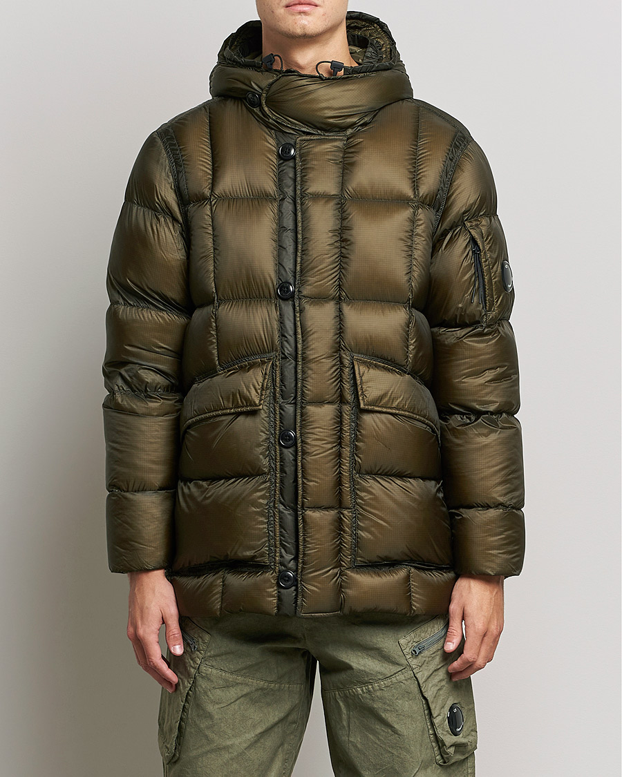 Men | Coats & Jackets | C.P. Company | DD Shell Long Down Jacket Dark Green