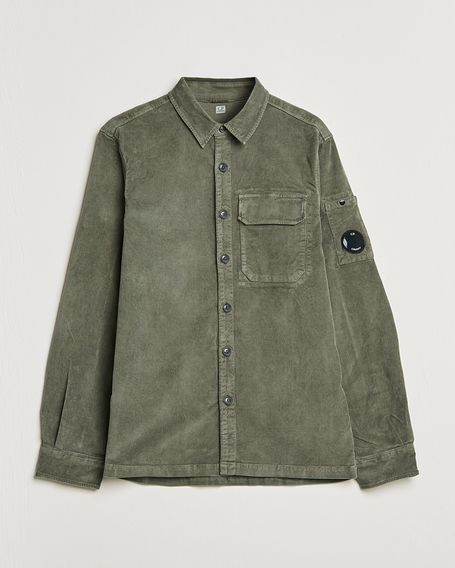 Men | Shirts | C.P. Company | Corduroy Lens Overshirt Olive