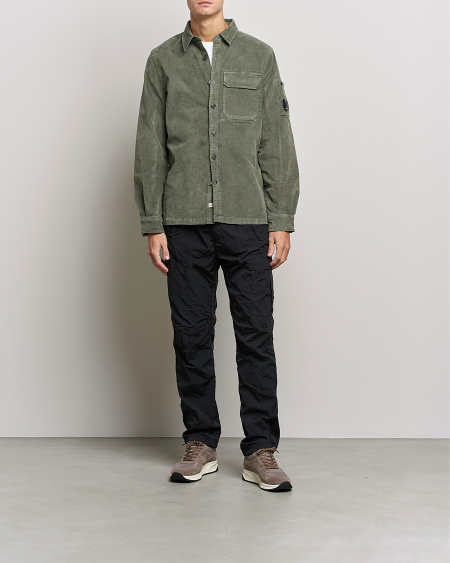 Men | Shirts | C.P. Company | Corduroy Lens Overshirt Olive