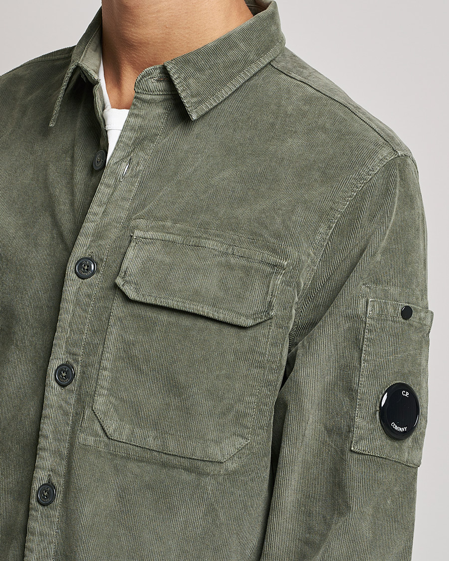 Men | Shirts | C.P. Company | Corduroy Lens Overshirt Olive