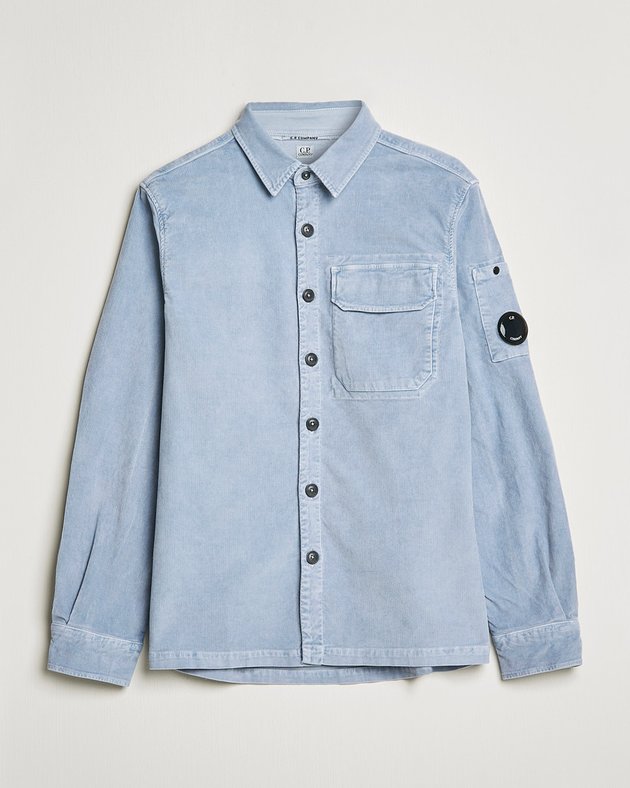 Men | Shirts | C.P. Company | Corduroy Lens Overshirt Light Blue