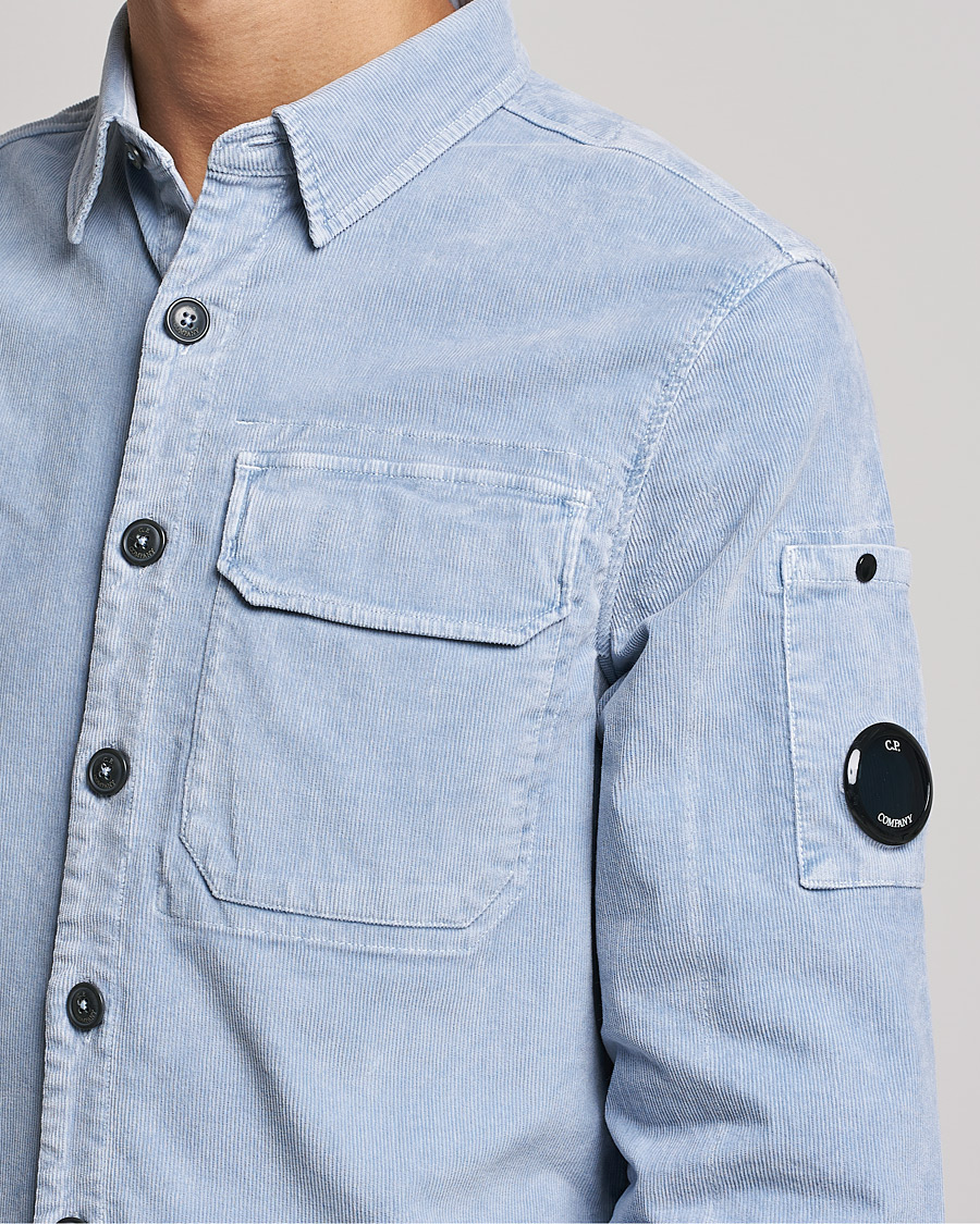 Men | Shirts | C.P. Company | Corduroy Lens Overshirt Light Blue