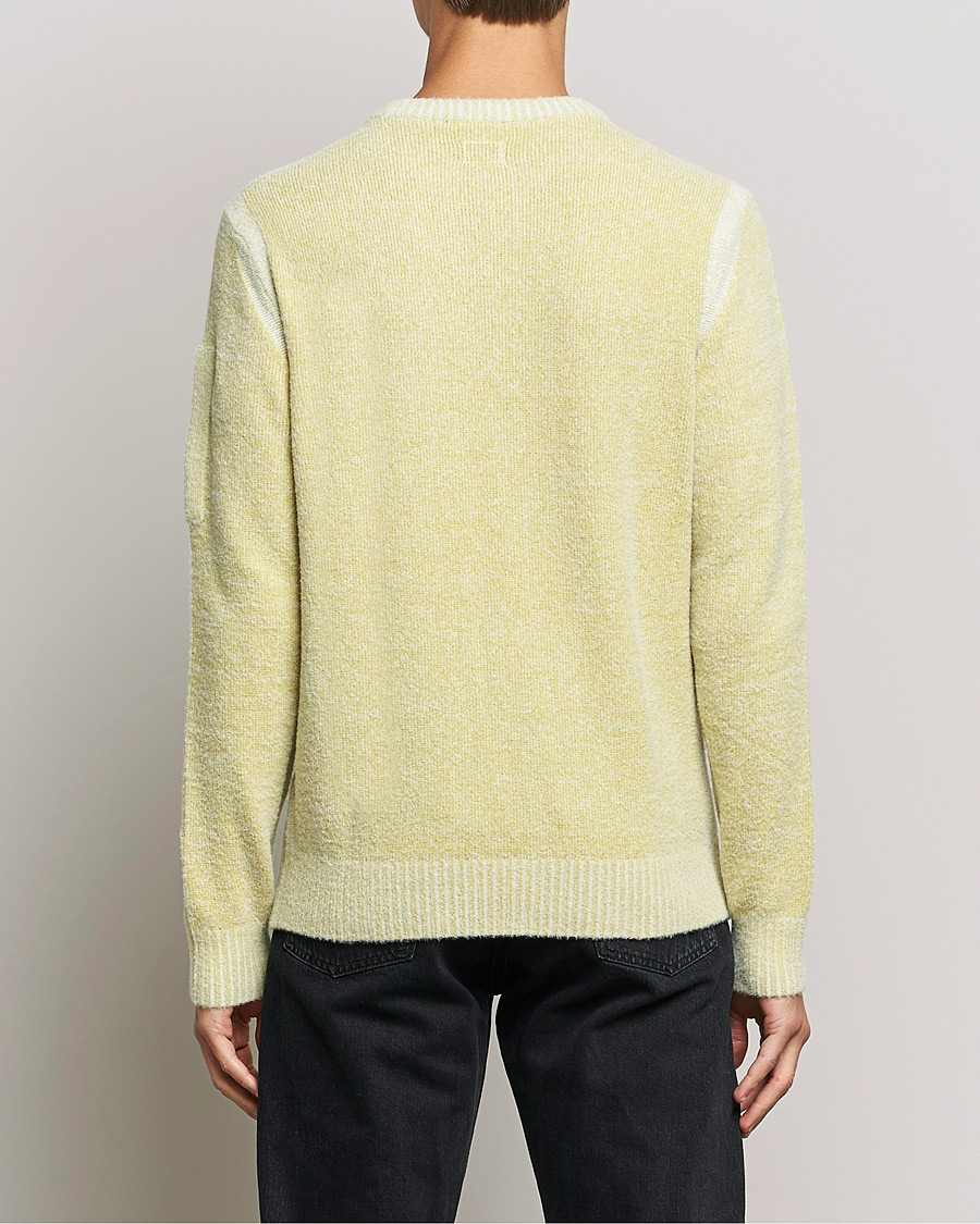 Men | Sweaters & Knitwear | C.P. Company | Fleece Knit Lens Roundneck Yellow