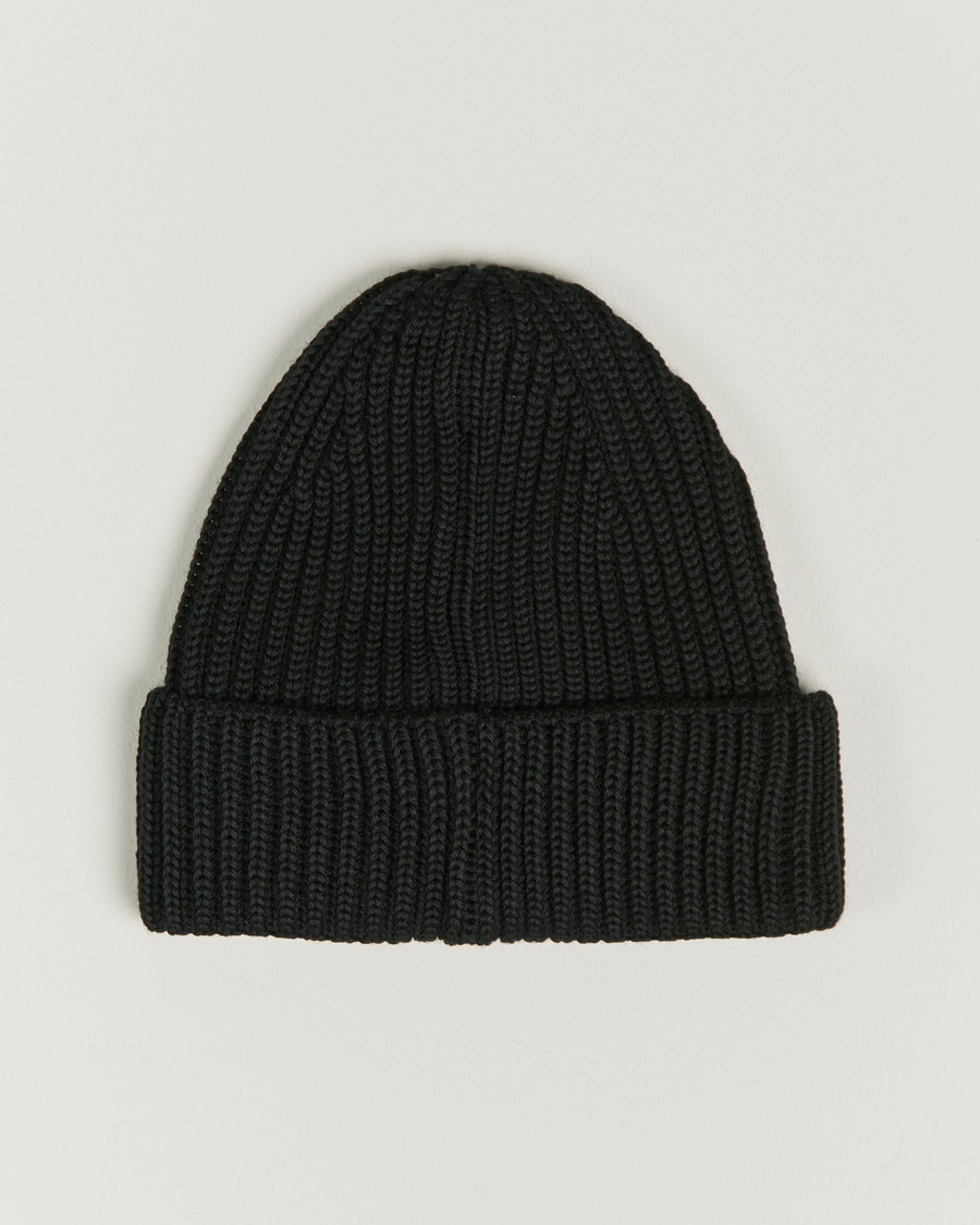 Men | C.P. Company Knitted Merino Lens Beanie Black | C.P. Company | Knitted Merino Lens Beanie Black