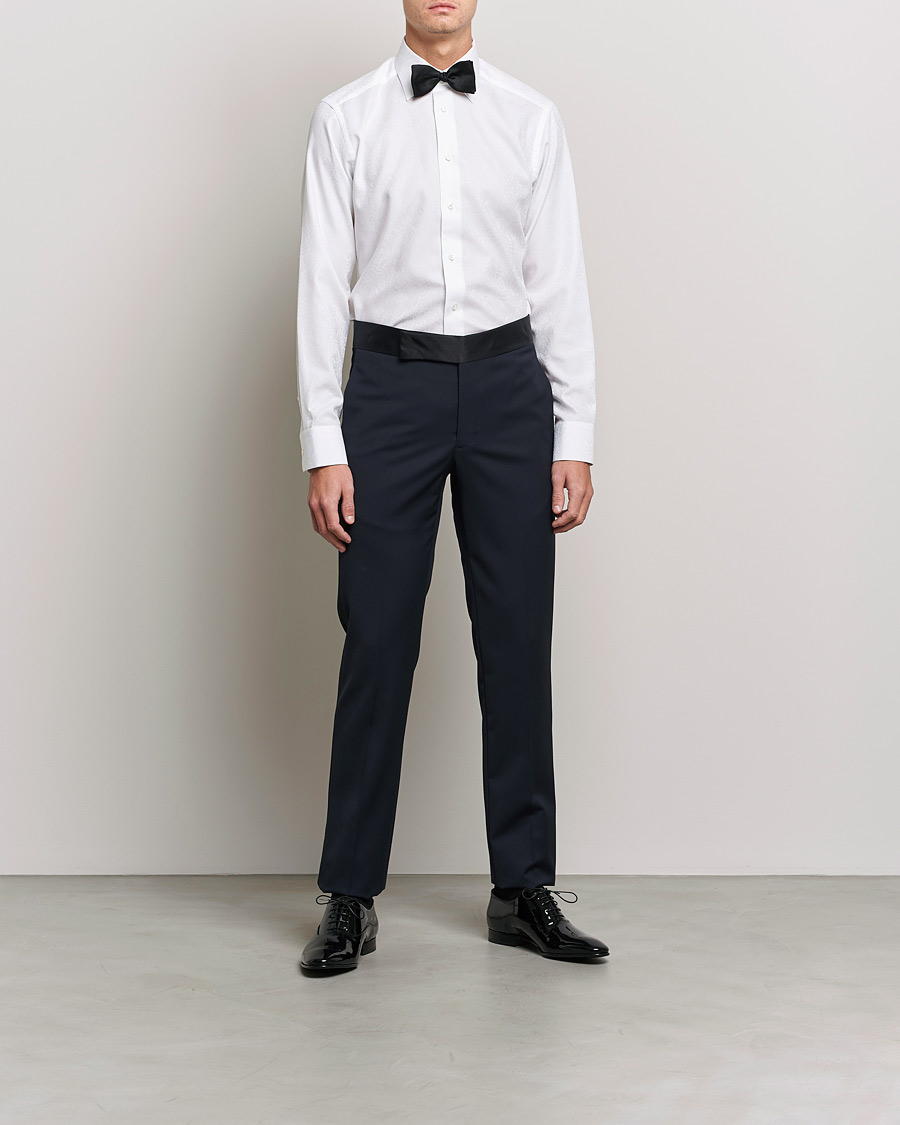 Men | Shirts | Eton | Jaquard Paisley Shirt White