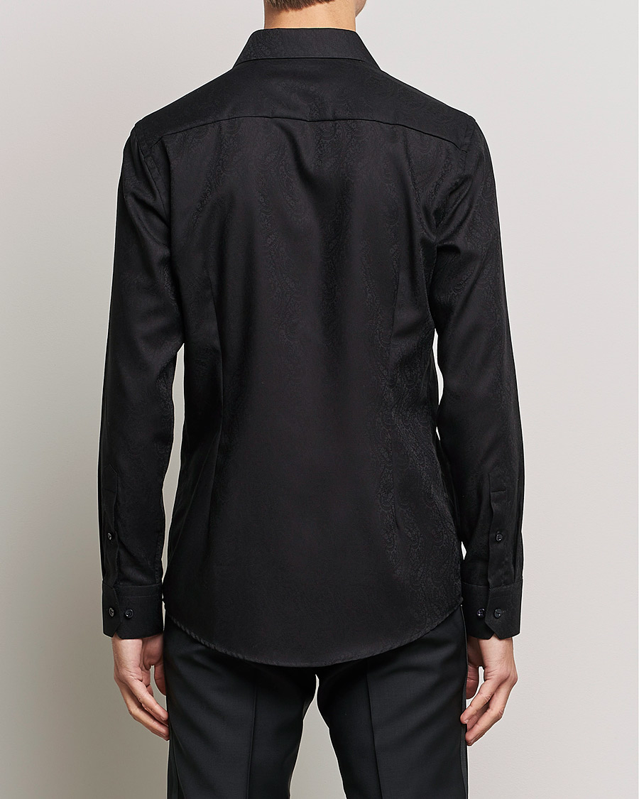 Men | Shirts | Eton | Jaquard Paisley Shirt Black