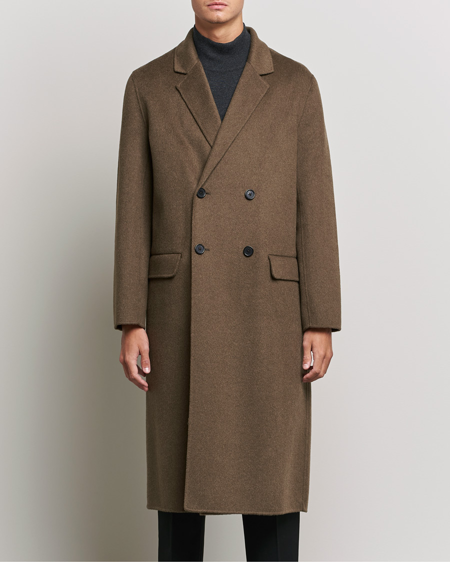 Men | Coats & Jackets | Filippa K | Athens Wool Cashmere Coat Olive Melange