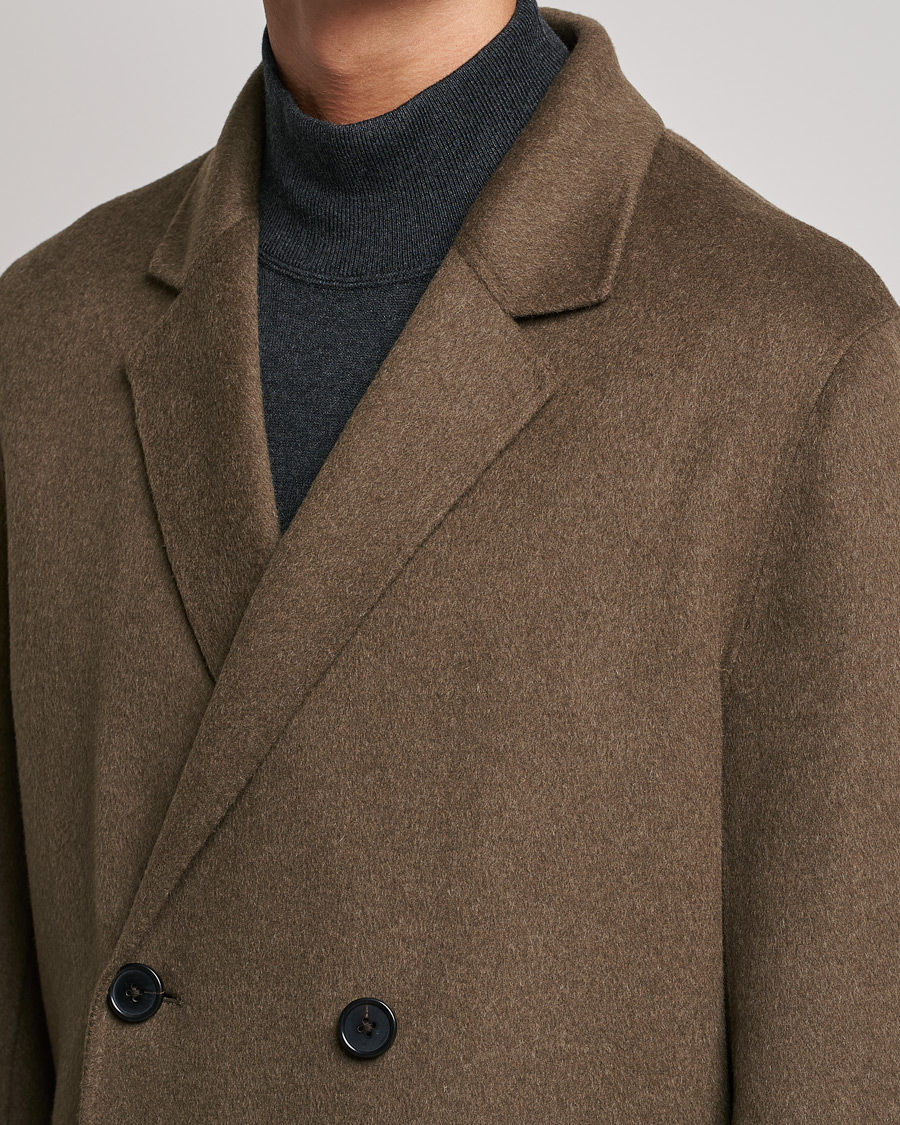 Men | Coats & Jackets | Filippa K | Athens Wool Cashmere Coat Olive Melange