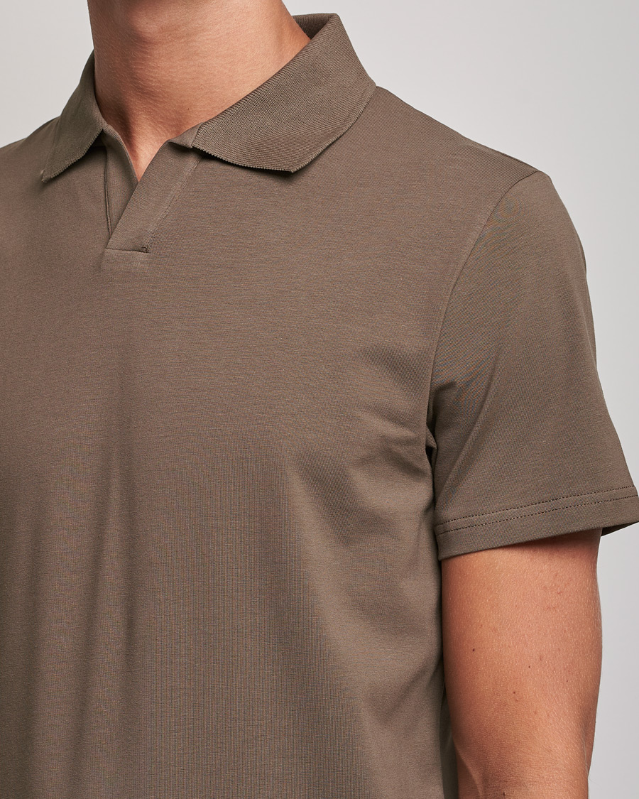 Men | Polo Shirts | Filippa K | Lycra Polo T-shirt Mole Grey