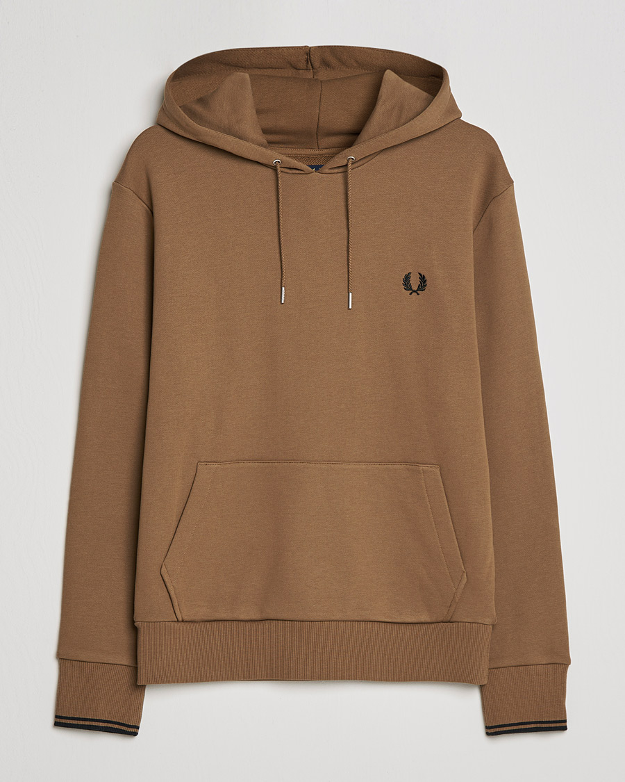 Men | Sweaters & Knitwear | Fred Perry | Twin Tipped Hooded Sweatshirt Shadded Stone