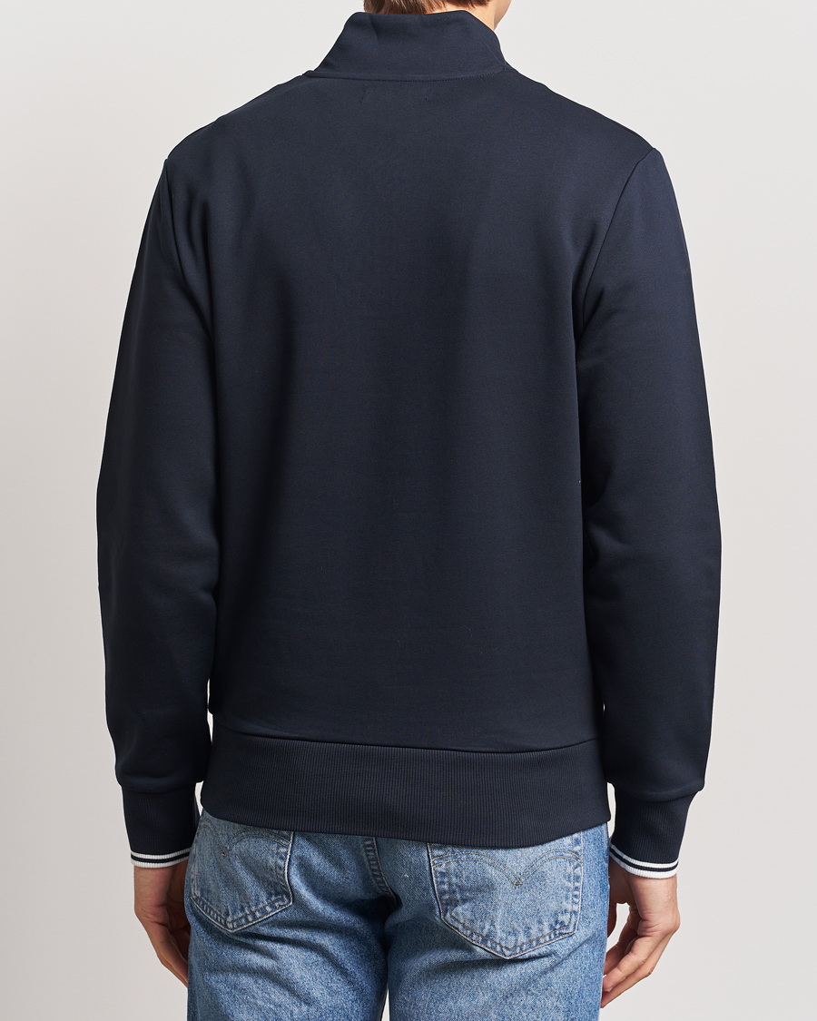 Men | Sweaters & Knitwear | Fred Perry | Half Zip Sweatshirt Navy