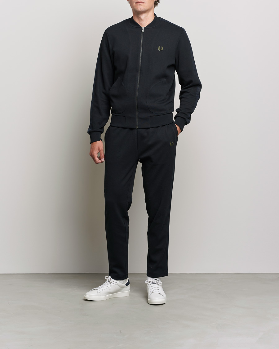Men | Trousers | Fred Perry | Knitted Tapped Track Pant Black
