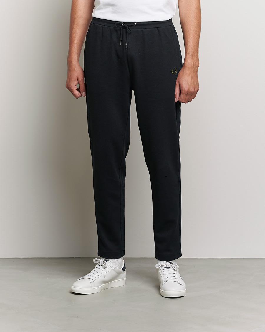 Men | Trousers | Fred Perry | Knitted Tapped Track Pant Black