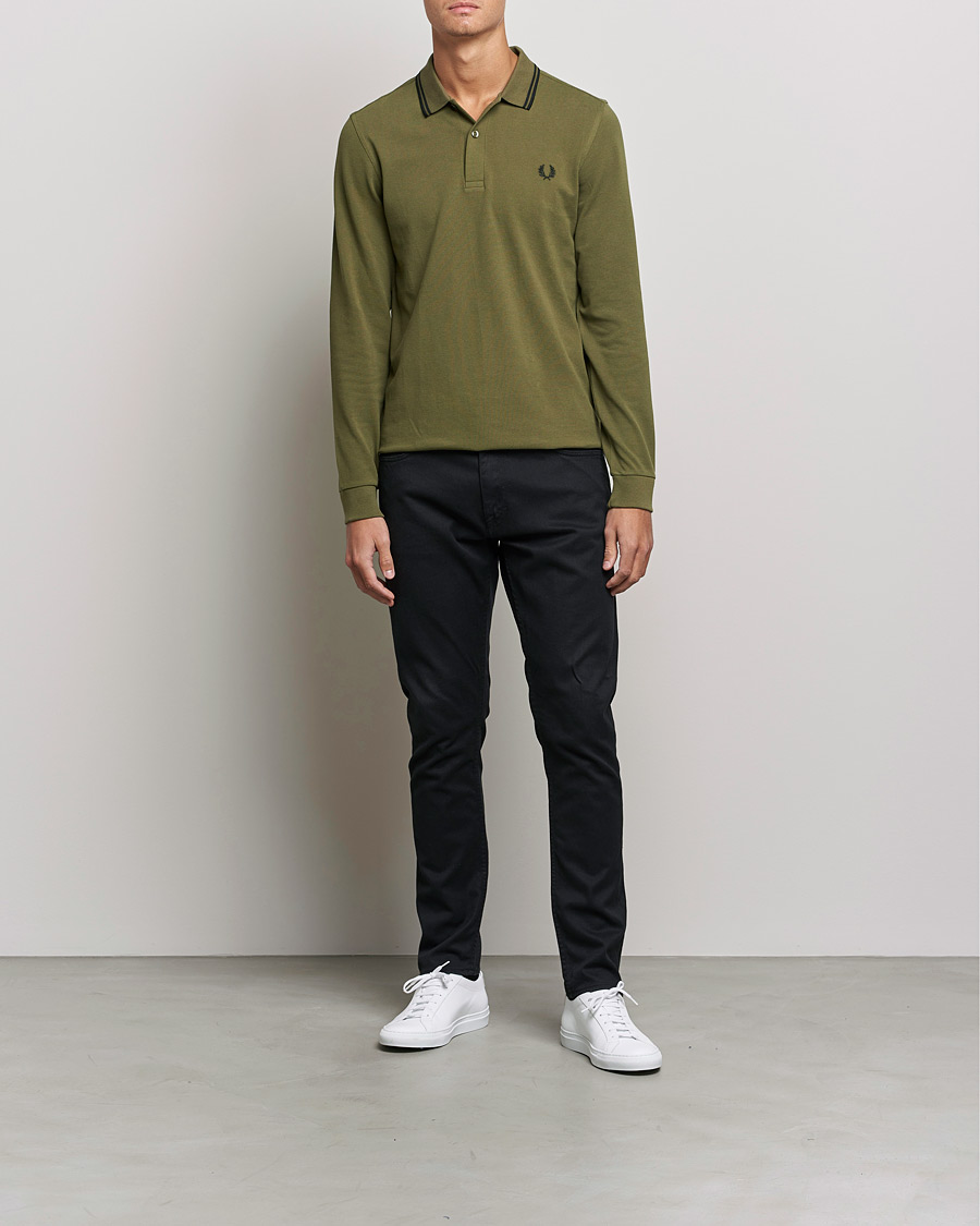 Men | Sweaters & Knitwear | Fred Perry | Long Sleeve Twin Tipped Shirt Uniform Green