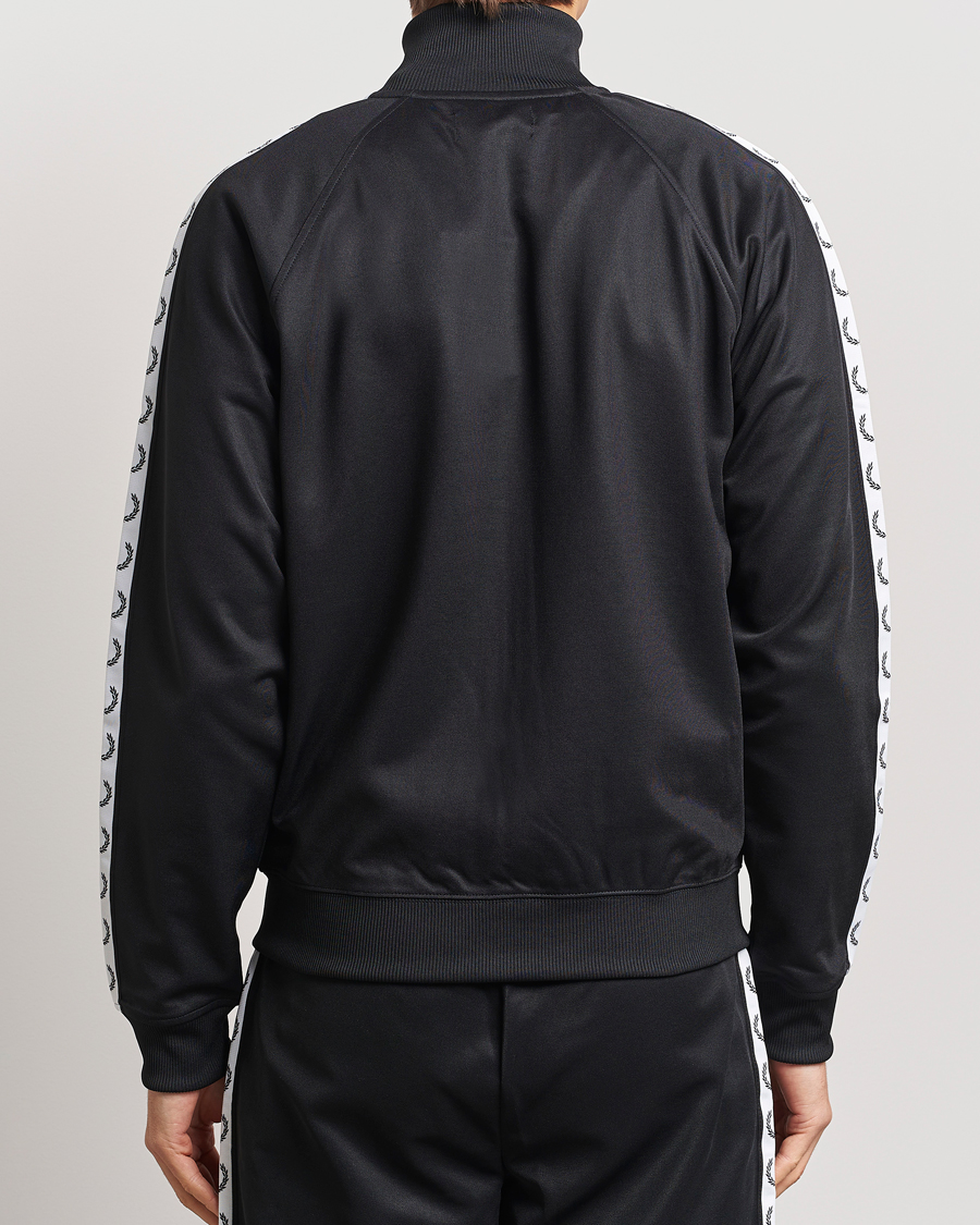 Men | Sweaters & Knitwear | Fred Perry | Taped Track Jacket Black
