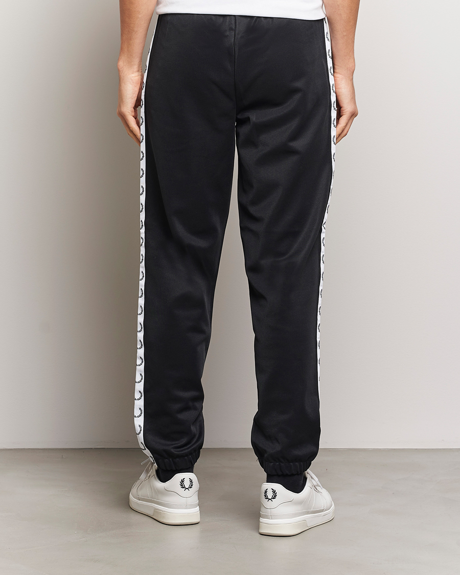 Men | Trousers | Fred Perry | Taped Track Pants Black