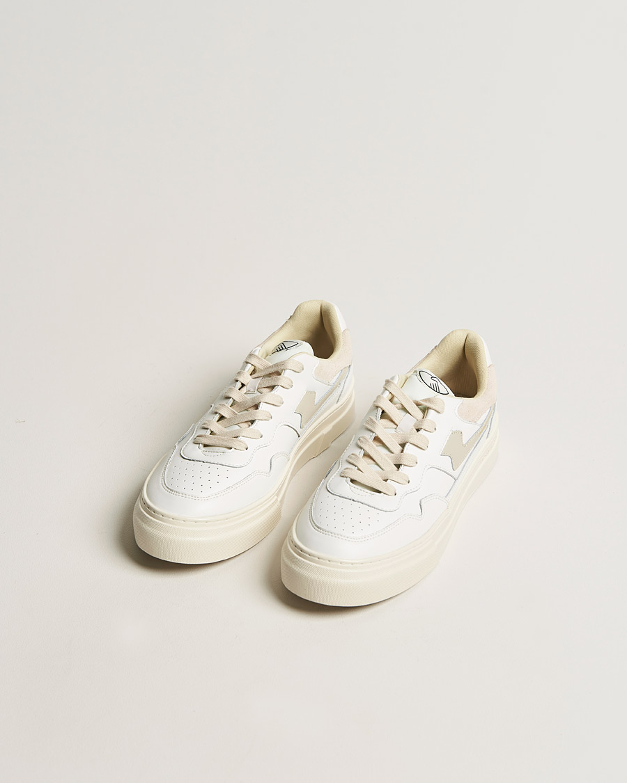 Men | Stepney Workers Club Pearl S-Strike Leather Sneaker White Putty | Stepney Workers Club | Pearl S-Strike Leather Sneaker White Putty