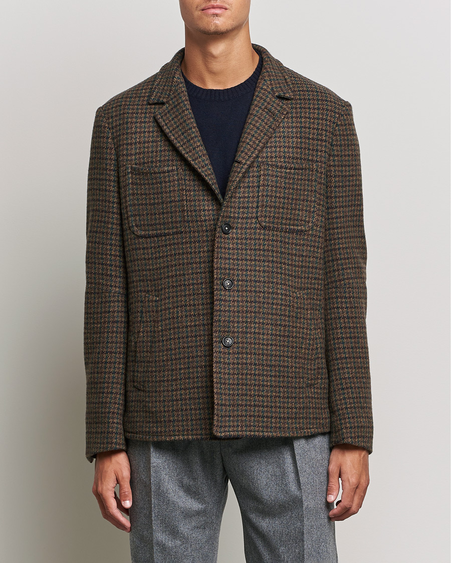 Men | Coats & Jackets | Massimo Alba | Soft Tweed Jacket Bosco Check