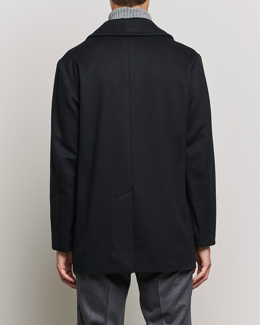 Men | Coats & Jackets | Mackintosh | Dalton Wool/Cashmere Peacoat Black