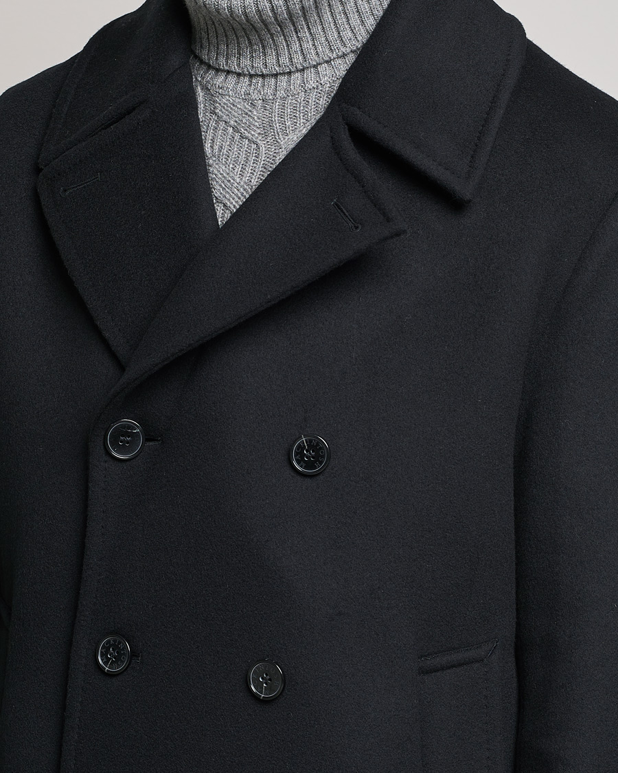 Men | Coats & Jackets | Mackintosh | Dalton Wool/Cashmere Peacoat Black
