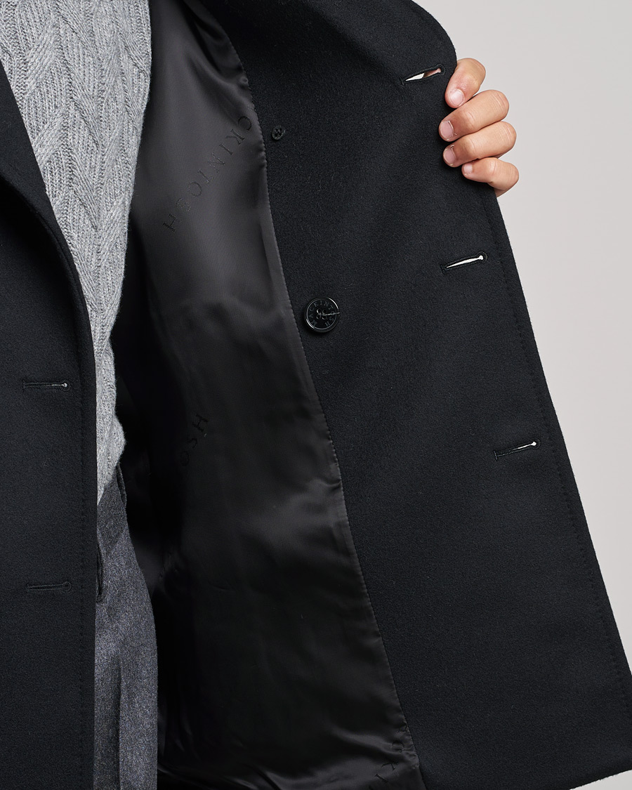 Men | Coats & Jackets | Mackintosh | Dalton Wool/Cashmere Peacoat Black