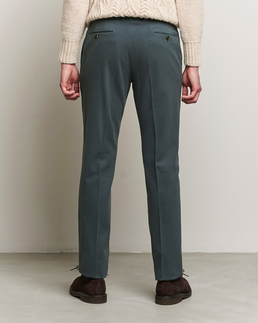 Men | Trousers | PT01 | Slim Fit Pleated Cotton Stretch Chinos Dark Grey