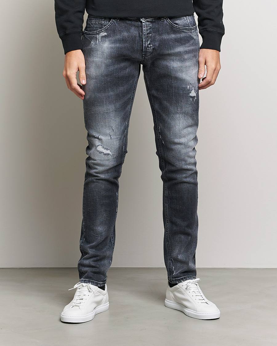 Men | Jeans | Dondup | George Destroyed Jeans Grey/Black